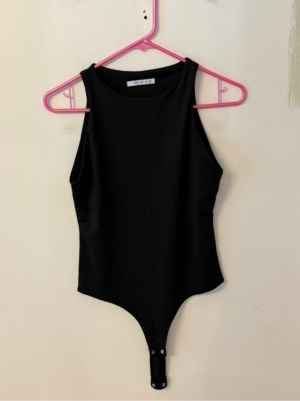 Reoria Black Womens' Sleeveless One-Piece Bodysuit
